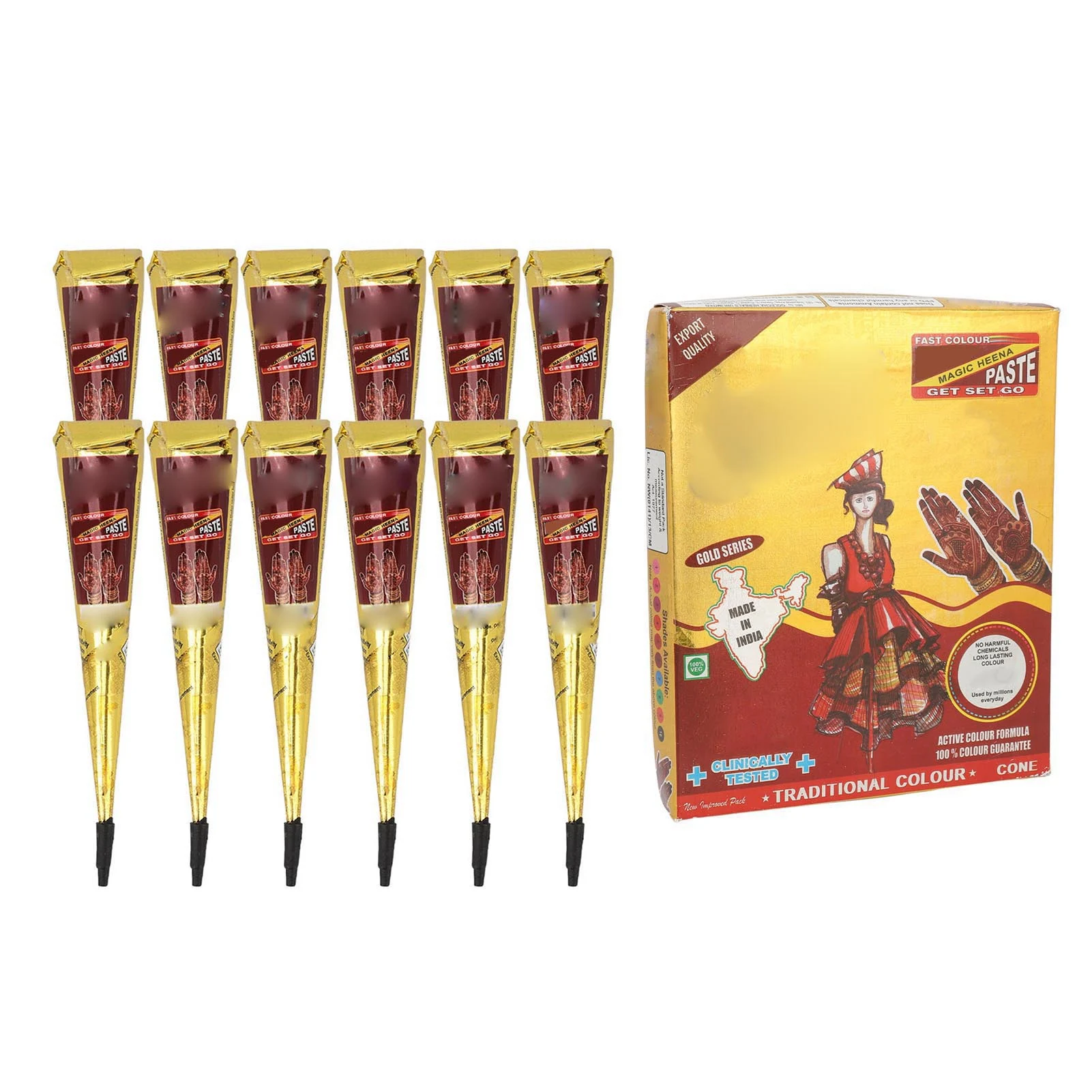Cono di Vernice per Tatuaggi Temporanei, Pasta per Tatuaggi Temporanei, Cono di Pasta per Pittura Artistica Corporea, Dura da 5 a 7 Giorni, Rosso Scuro