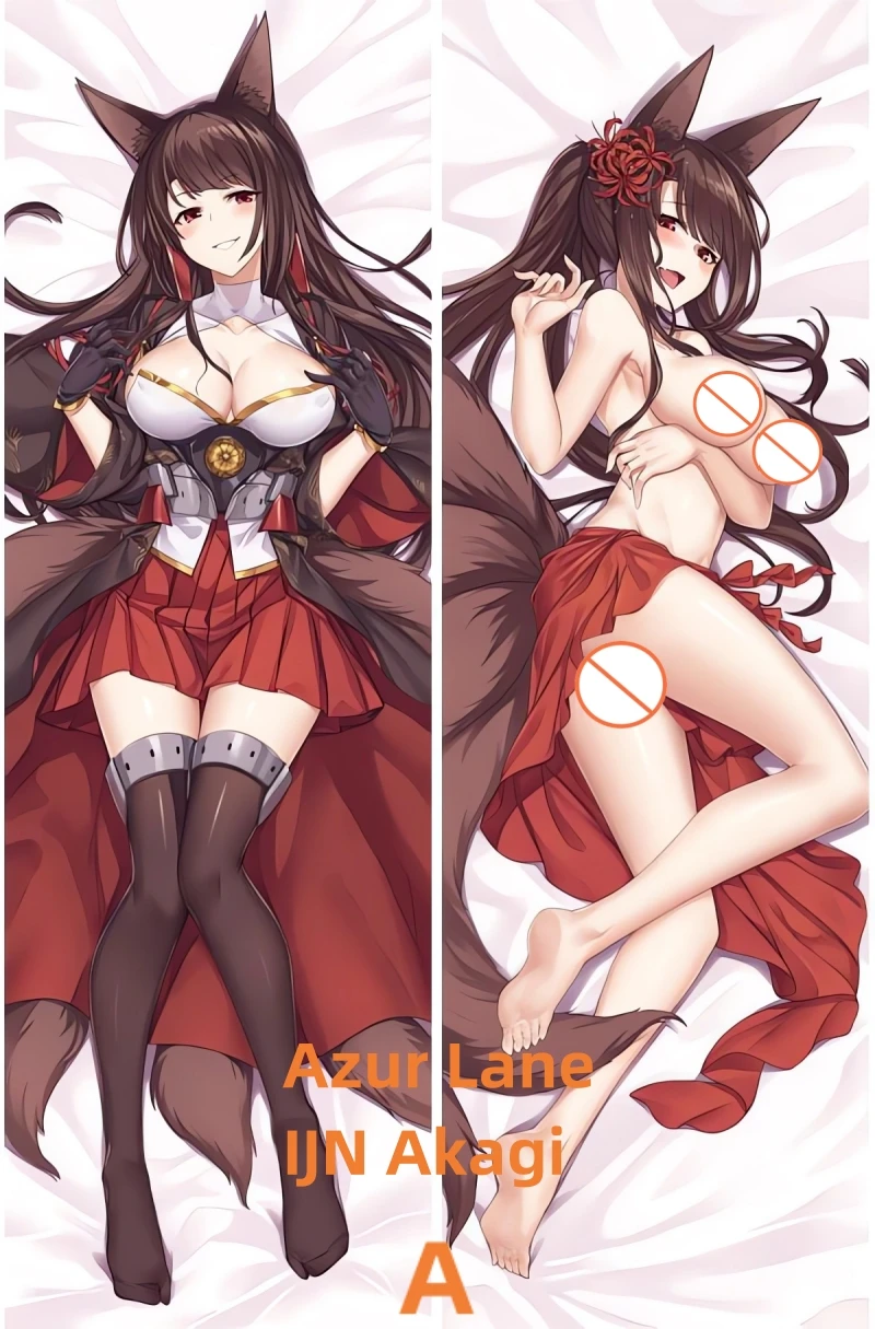 

Dakimakura Anime Pillow Case Azur Lane IJN Akagi Double-sided Print Of Life-size Body Pillowcase Can be Customized