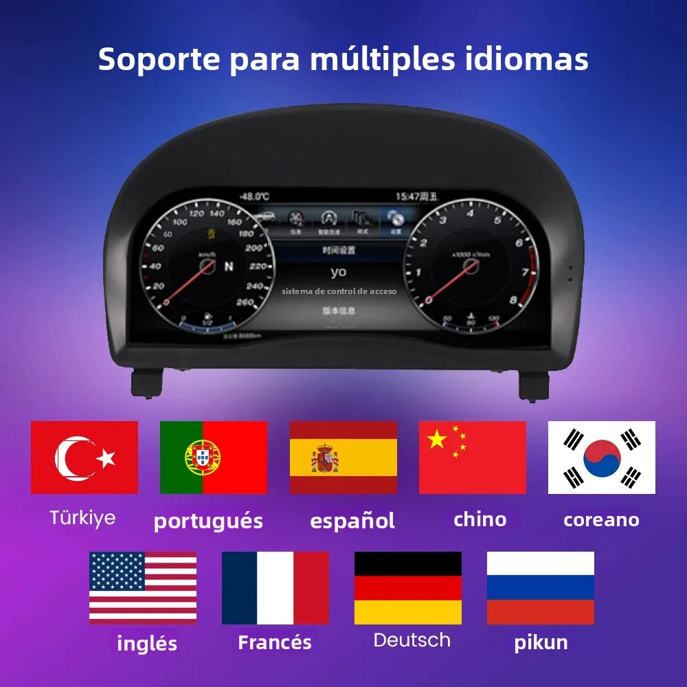 Tablero de instrumentos de panel para Toyota Alphard 2008-2014 velocímetro Panel de instrumentos LCD Digital último tacómetro 12,3 pulgadas 6