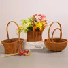 Imitation Rattan Handhold Weaving Basket with Handle Home Decoration Braid Storage Baskets Vegetable Fruit Flower 1