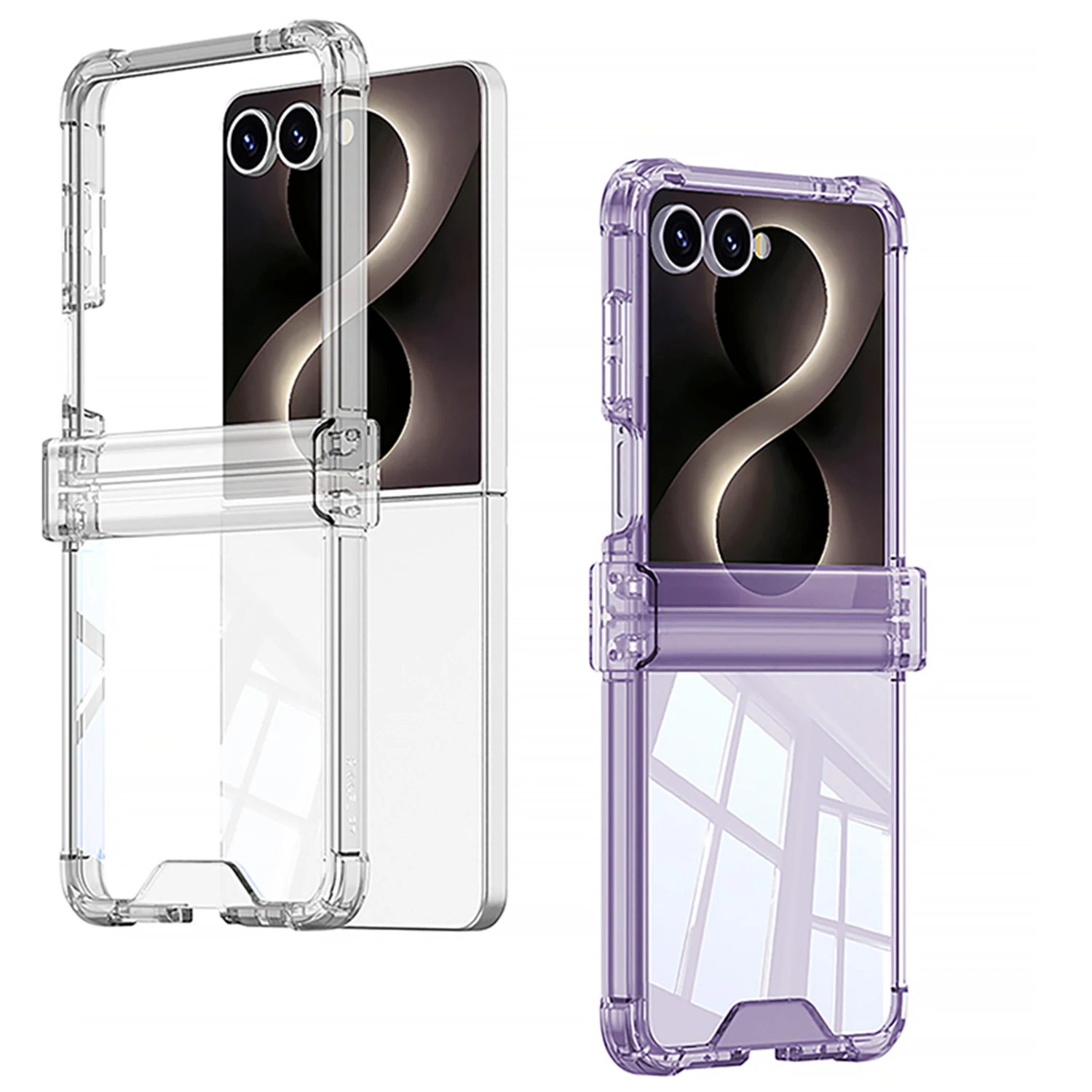 Durable Four-Corner Anti-Drop Transparent Hinged Phone Case