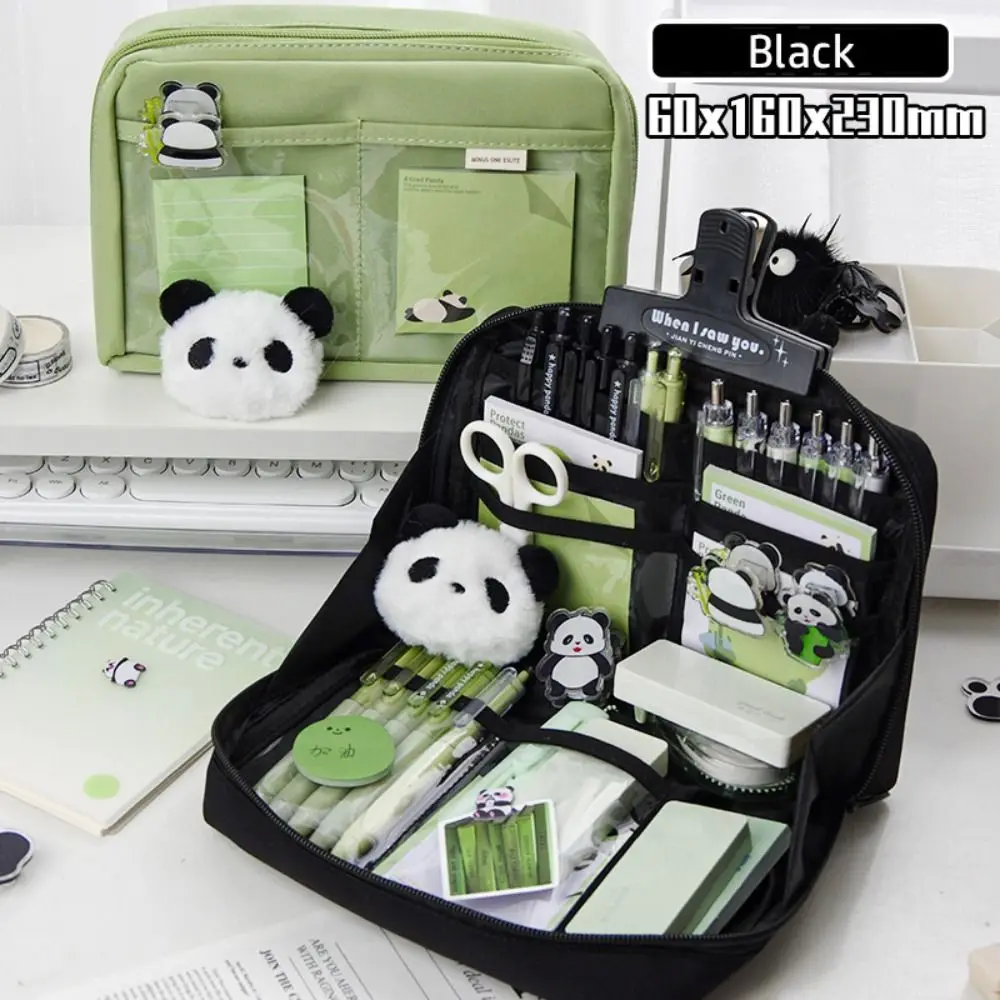 حقيبة أقلام رصاص متعددة الوظائف بسحاب ، منظم قرطاس...