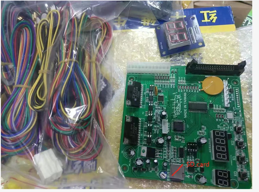 장난감 크레인 기계 게임 크레인 기계 부품, 크레인 게임 pwb 슬롯 게임 보드용 DIY 부품, 동전 수납기, 버튼, 하네스, 그랩