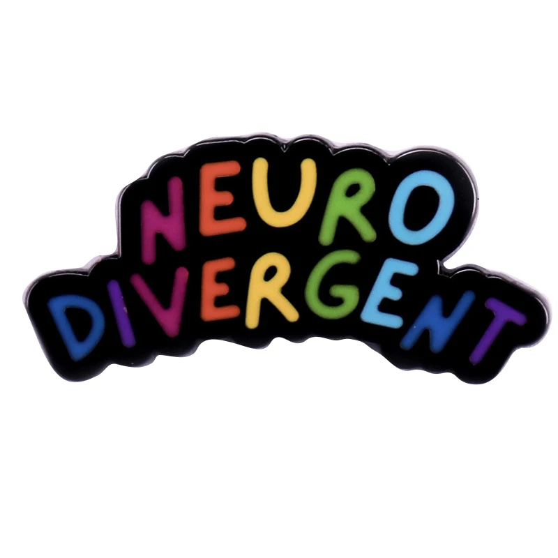 B2299 Cartoon Rainbow Neuro Divergente Cartella Distintivi Spille Da Bavero Per Zaino Spilla Smaltata Spilla Su Vestiti Accessori Per Gioielli