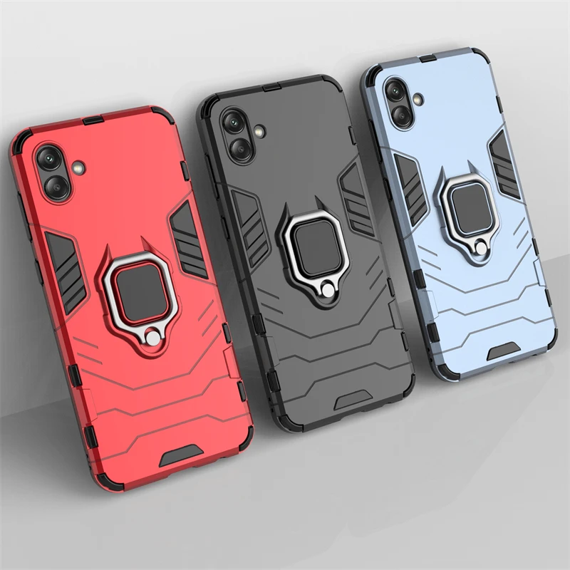 Per Samsung Galaxy A04 Cover Case Per Samsung A04 A33 A23 A53 A73 A04S Pc Armor Ring Stand Custodia Magnetica Per Samsung A04