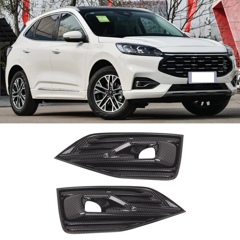 

Передняя противотуманная фара из АБС-пластика для автомобиля, декоративная крышка для решетки радиатора для Ford Escape Kuga 2020 2021