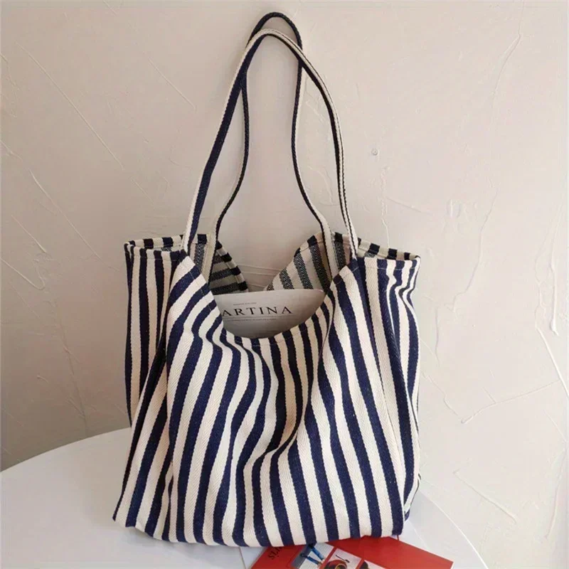 Spacious & Versatile Chic Canvas Tote Bag, Large Capacity Single Handbag Shoulder Bag, Ideal for Work, School or Day Out