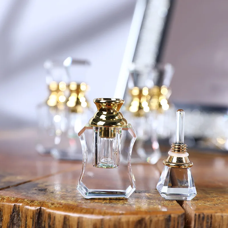 3ml Crystal Glass Oud Bottles Portable Travel Bottle Refillable