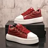 Spring Style Fashion Breathable White Lace-Up Casual Sneakers Round Toe Thick Bottom Business Leisure Walking Loafers V112 1