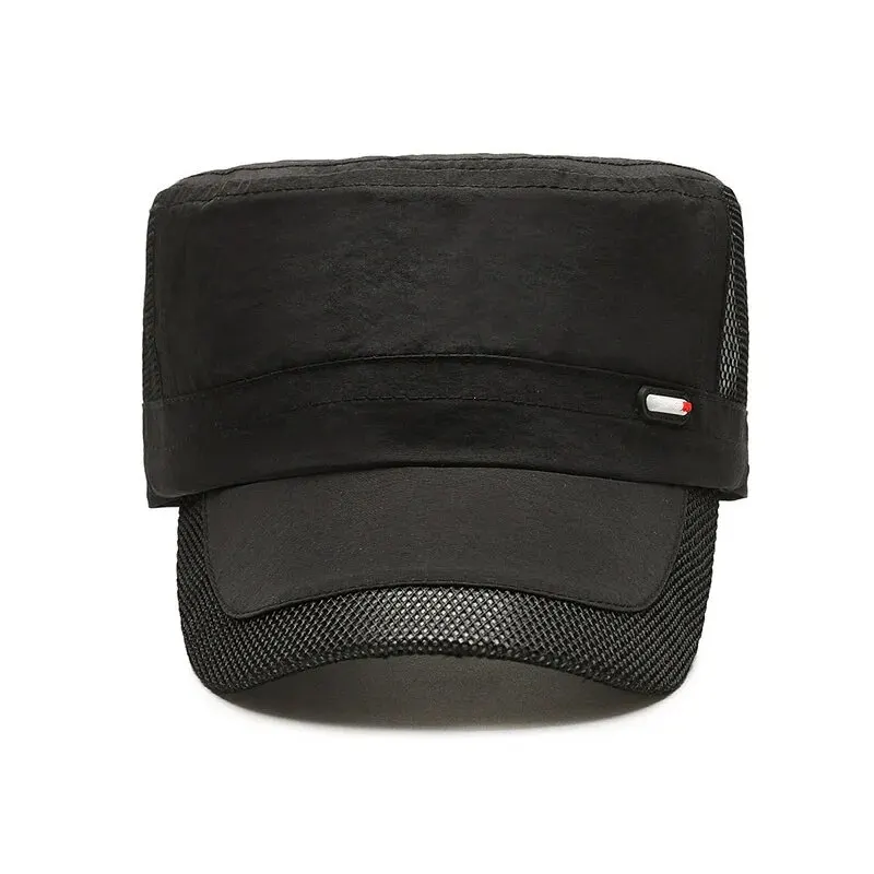 Baseball Cap Summer Mesh Quick Dry Flat Cap Men's Outdoor Sports Baseball Cap Sun Fishing Visor Women's Thin Breathable