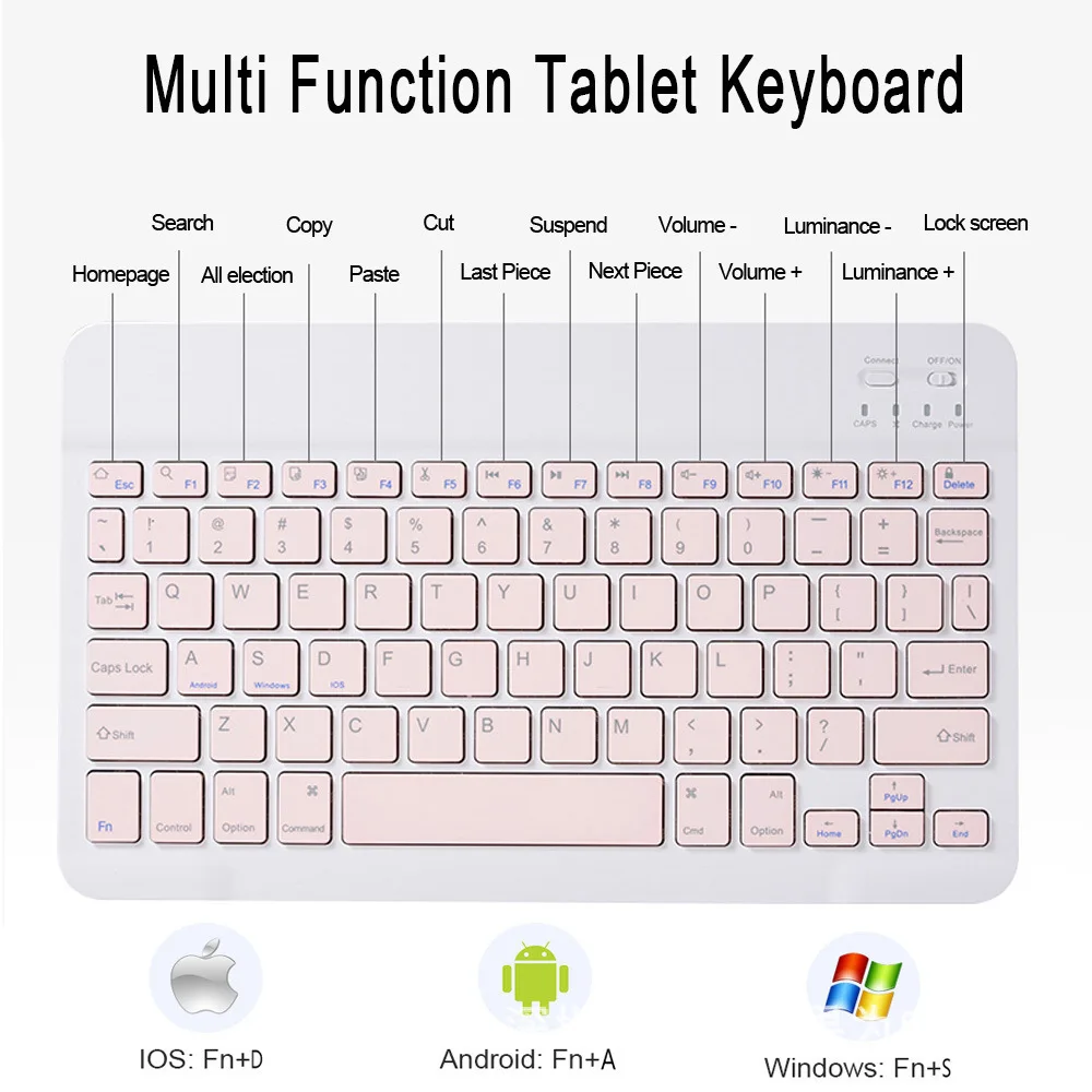 para Ipad Mini Case Teclado Suporte Case para Ipad 7th 8th 9th Geração ar 10.9 Pro 11 10.5 12.9 Russo Espanhol Coreano - Imagem 5