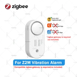 Zigbee Smart Siren Alarm with 110dB Sound and Light Alert (Z2M Vibration Alarm)