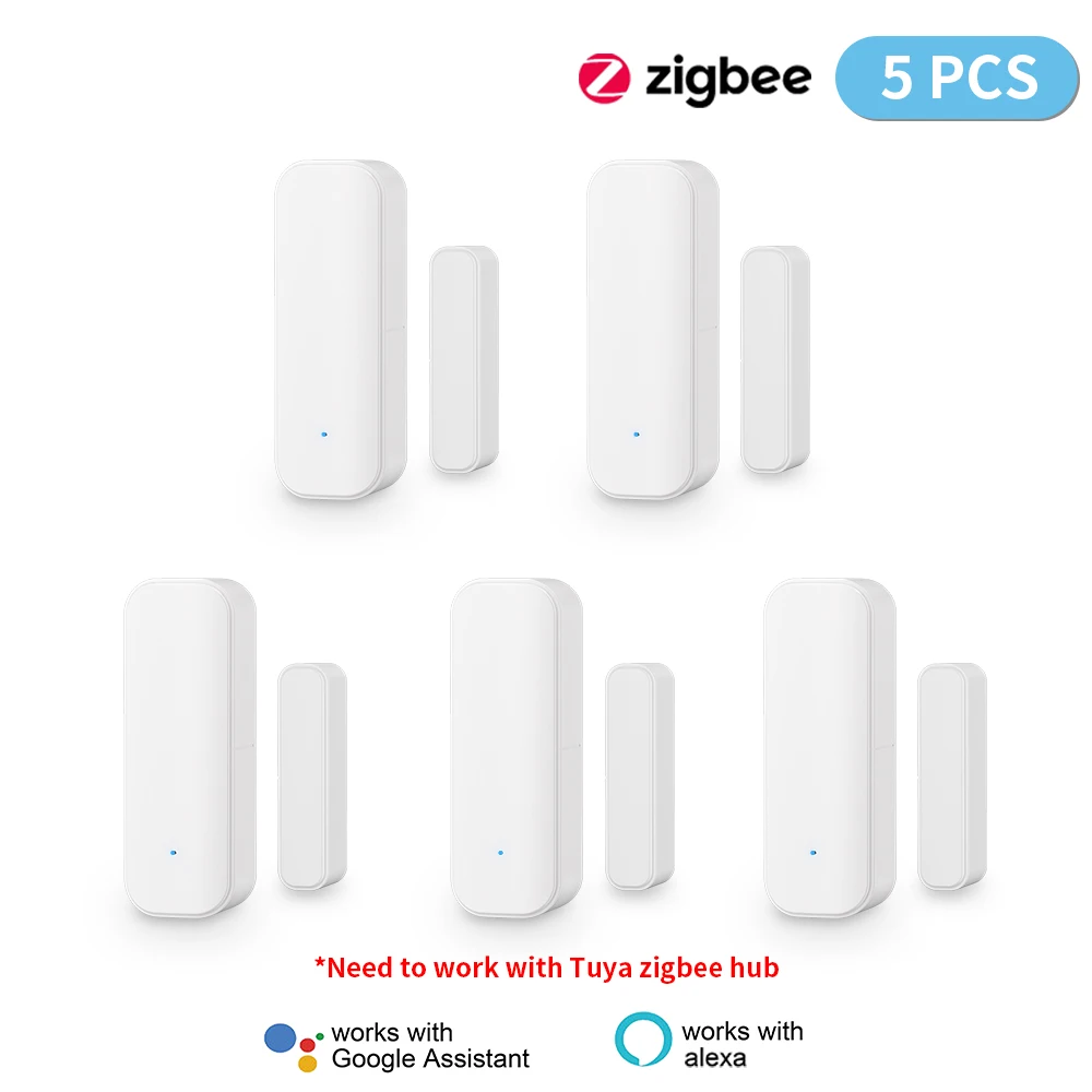 Tuya Zigbee Door Sensor and Smart Life Window Magnetic Sensor Detector Wireless Home Door Sensor Need Tuya Zigbee Gateway Hub