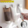 1-100pcs Punch-free Toothbrush Holder Wall-mounted Toothpaste Holder Storage Rack Holders Organizer Bathroom Accessories 1