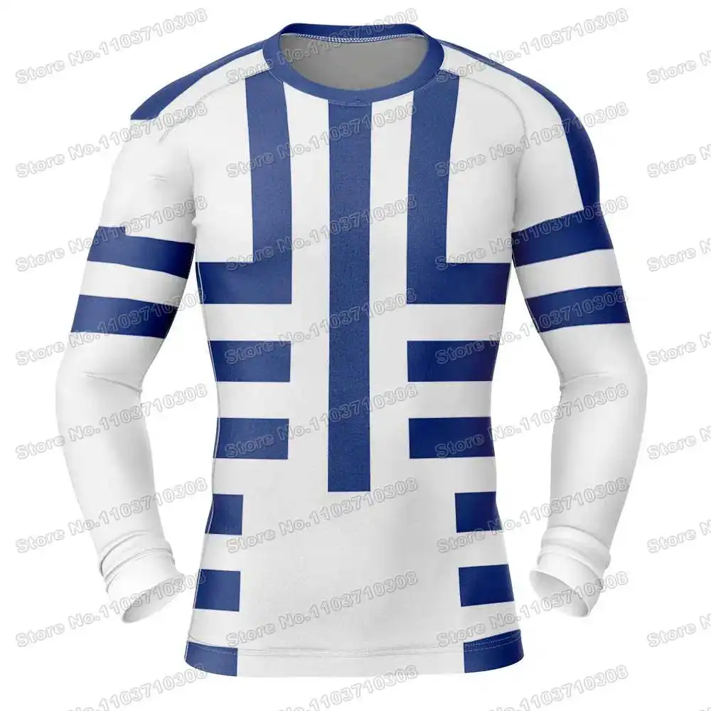 Akaza Demon Slayer Long Sleeve Surfing Jersey Beach Shirts Swimwear Diving Gym Shorts MMA BJJ Men Jiu Jitsu Fitness Sets