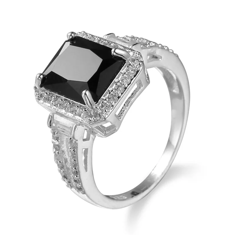 925 Sterling Silver Zircon Stone Ring For Women Wedding Promise Ring