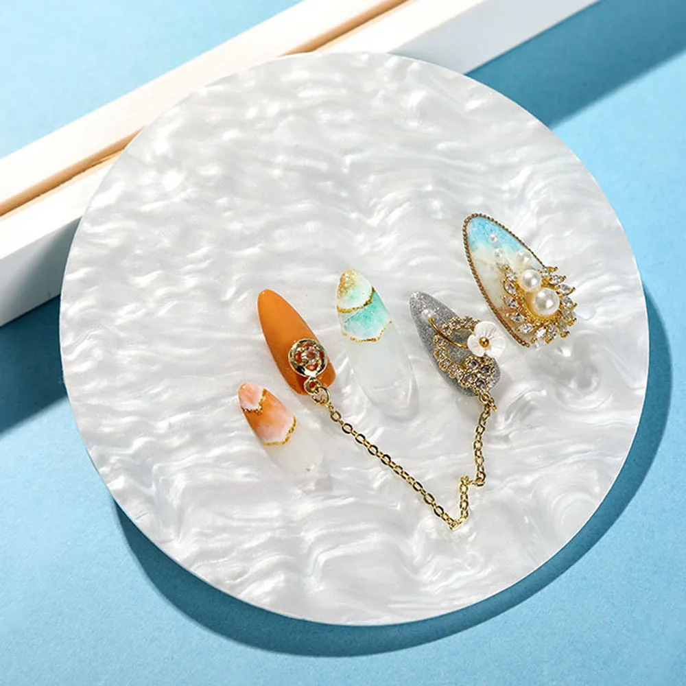 Mixing Nail Art Tools Practice Display Manicure Palette Nail Art Palette Color Paint Palette False Nail Tips Display Board