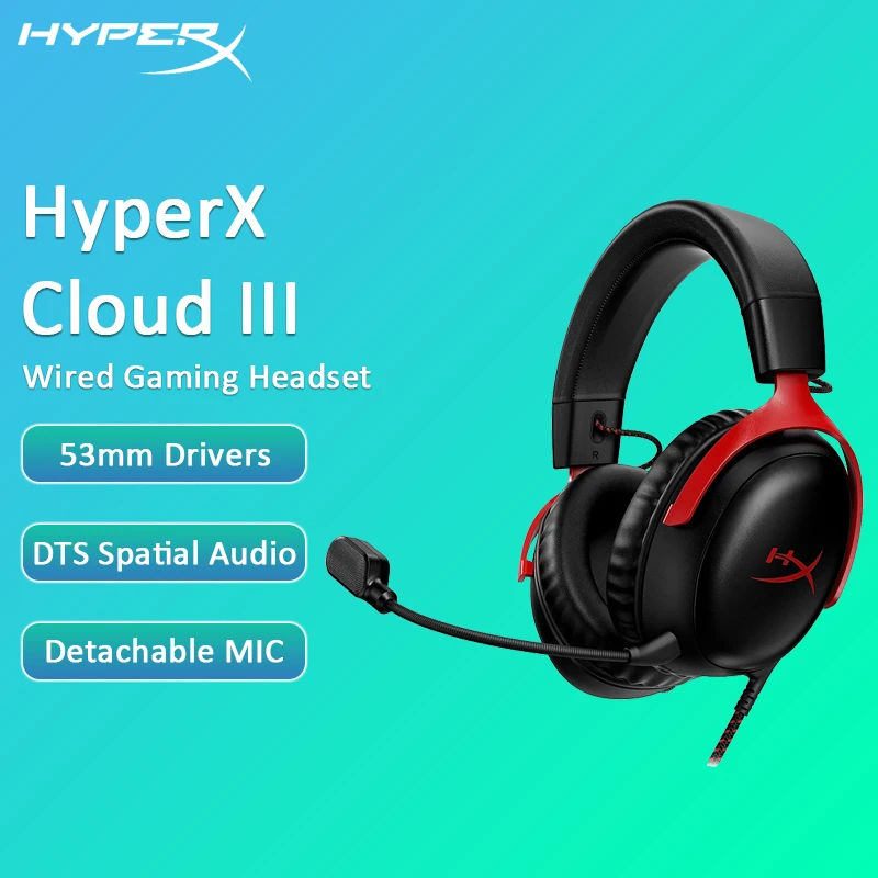 HyperX Cloud III Wired Gaming Headset DTS/Memory Foam/Durable