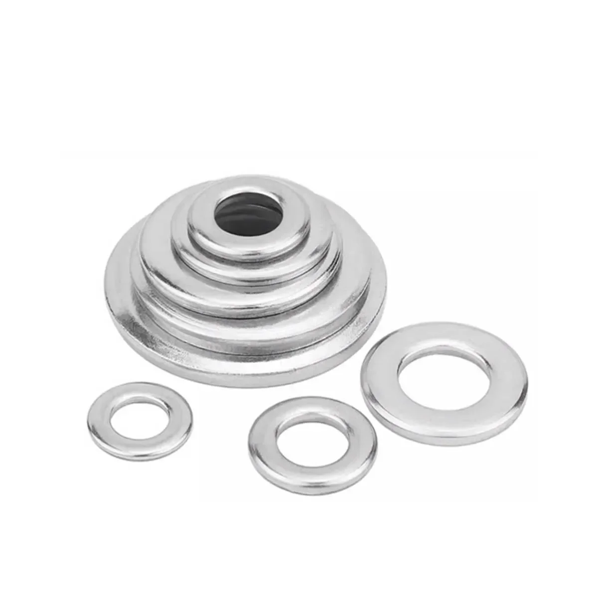 304 Stainless Steel a-Grade Chamfered Flat Washer/Gb97.2 Flat Washer Meso M5M6M8M10M12M16-M30