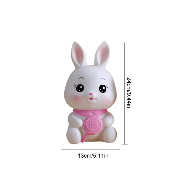 Bunny Bank Shatterproof Bunny Money Bank Shatterproof Cartoon Rabbit Banks Kids Saving Money Jar Animal Figurine For Kid
