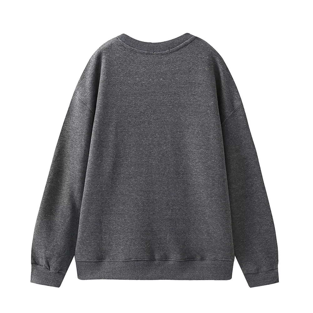 Women's Beauty Girls Print Chic Pullover Sweatshirts - true deals club