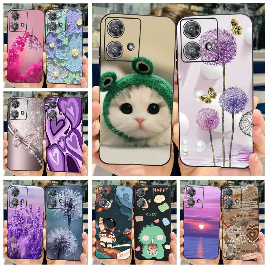 Per Motorola Edge 40 Neo Case Xt2307-1 Elegante Cover Posteriore Verniciata Custodia Morbida In Silicone Per Motorola Edge 40 Neo Fundas Coque