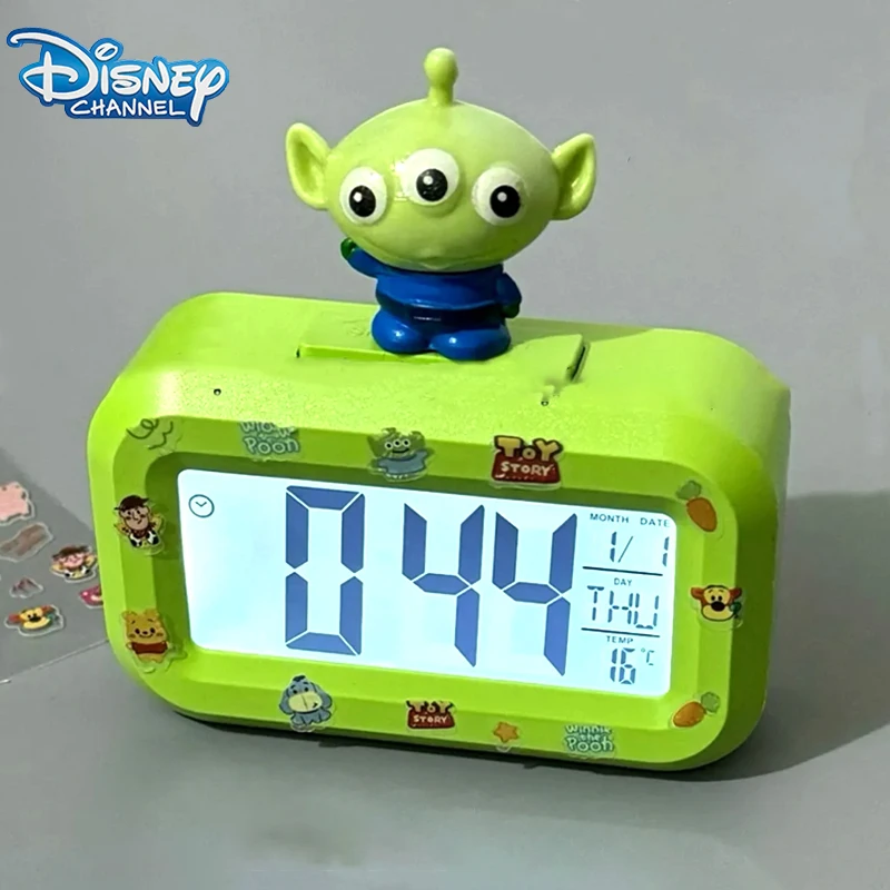 

Disney Toy Story Alien DIY Alarm Clock Cute Luminous Bedside Clock Cartoon Multifunction Desktop Desk Clock Child Birthday Gift