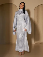 Abaya-Robe musulmane de luxe en satin pour femme, caftan kebaya marocain, vêtement éducatif, 2024 5