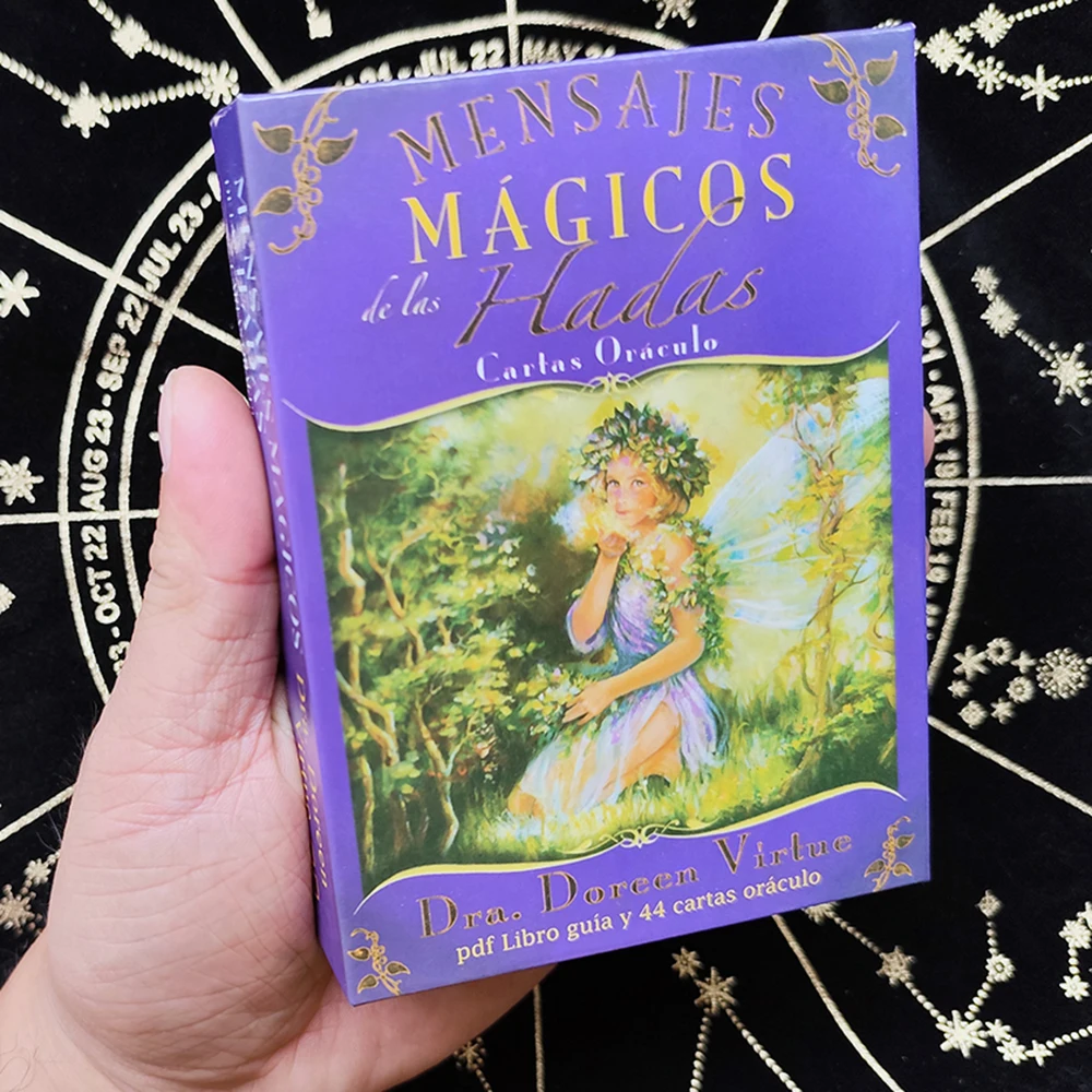 Mensajes M&aacute;gicos de las Hadas Cartas Or&aacute;culo Espa&ntilde;ol con Significado en las Cartas y Consejos de &Aacute;ngeles Playing Cards Magic Props