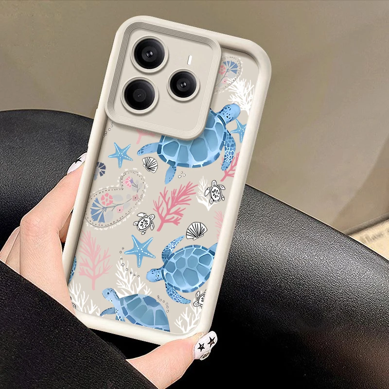 Coral Sea Turtle Whale Shockproof Silicone Soft Phone Cover