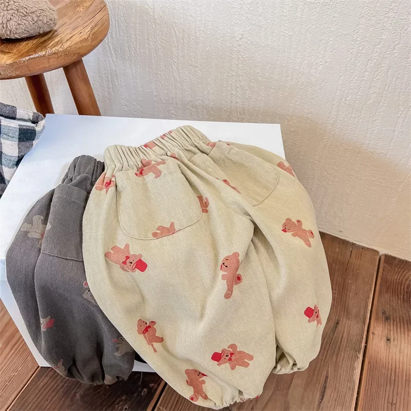 Kids Casual Cotton Loose Fit Harem Pants for Spring