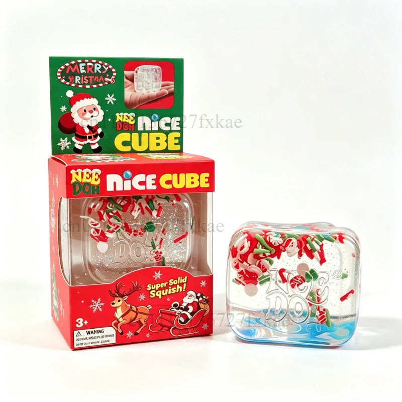 NeeDoh Christmas Cube Sensory Squeeze Toy - Ultimate Stress and Anxiety Relief Tool