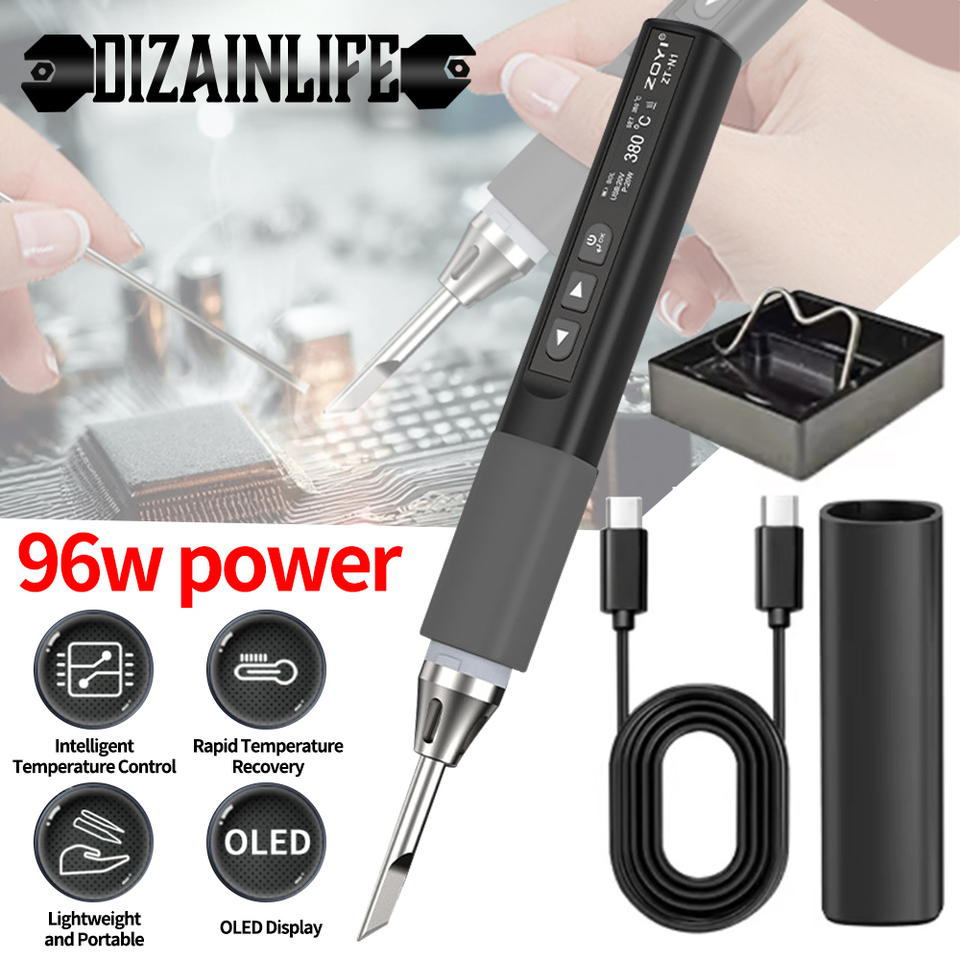 ZOYI ZT-N1 96W Smart Soldering Iron Constant Temperature Welding Pen Electrician Portable High Power Welding Tool for Repair