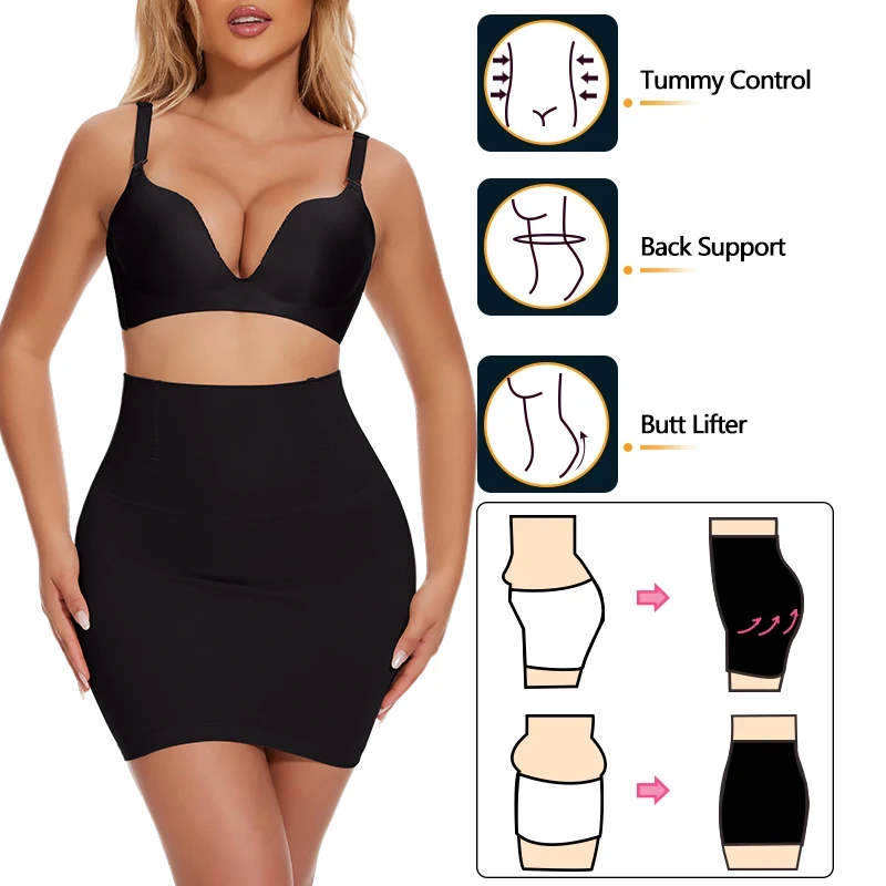 Half Slips Thong Shaper Comfort Seamless Slip Shapewear Under Dress Tight Skirt Undergarments body shaper