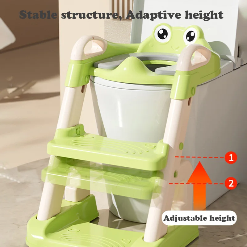 Cartoon Frog Children's Portable Toilet Seat Staircase Children's Pot Kids Urinal Baby Potty Urinal for Children Potty Training 4