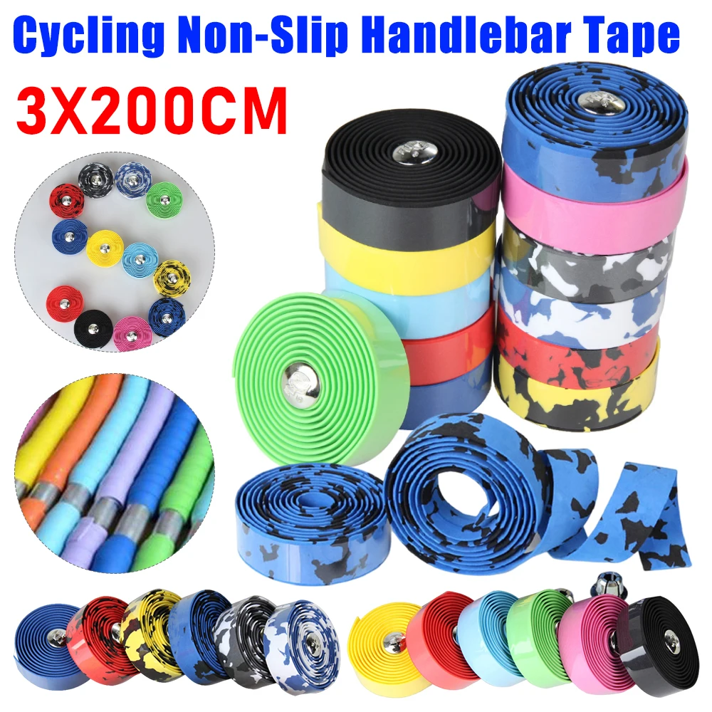 Bicycle Handlebar Tape Non-Slip Handlebar Belt Sponge Bike Handle Grip Tape Shock Absorbing Bicycle For Road Bike