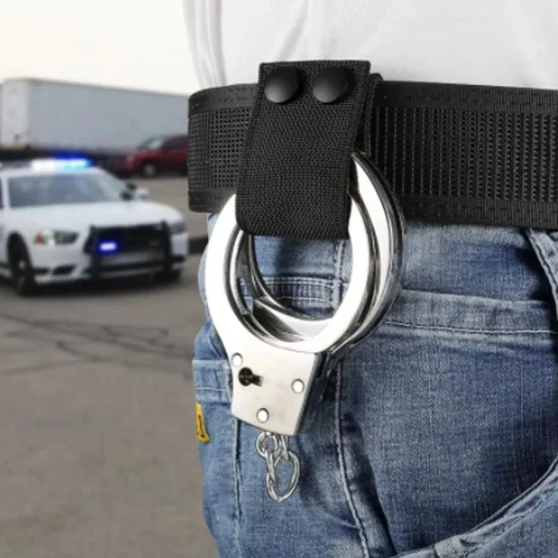 Heavy Duty Tactical Handcuff Holster with Double Snap Slide-On Design