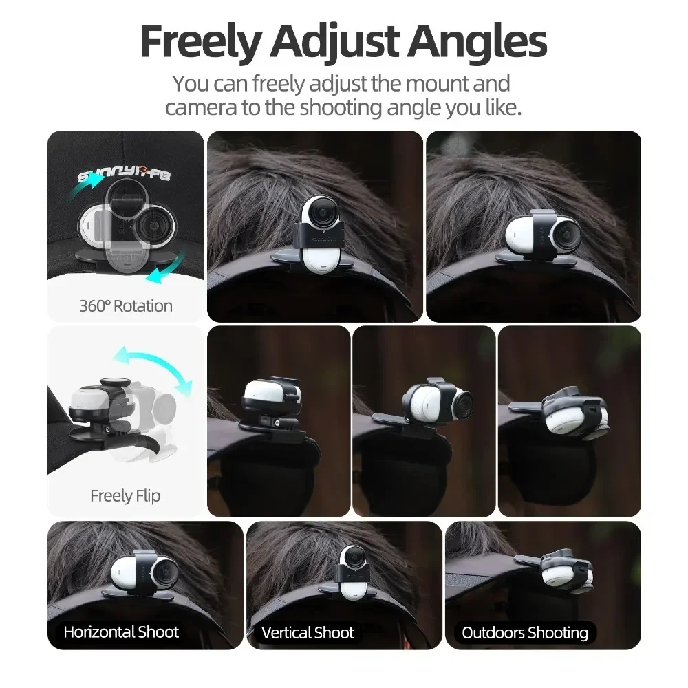 Description Picture 4 of itemCamera Hat Clip Quick Release Clamp Compatible For GO 3S/GO 3 Baseball Cap Clip Backpack Strap Camera Mount