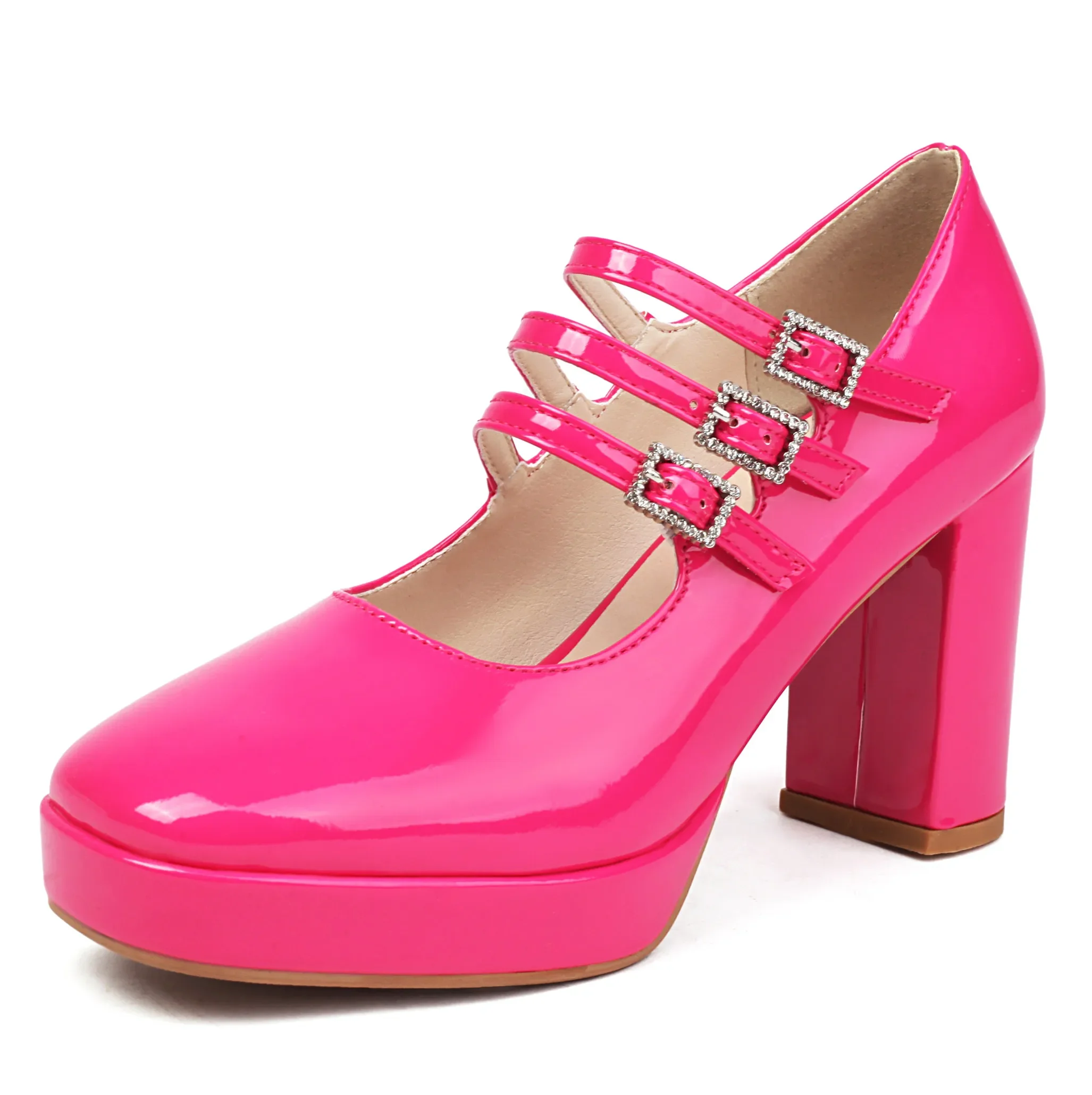

Big Size35-43 Women Pumps Buckle Strap Fashion Rivets Mary Janes Shoes Woman Platforms Casual Working Spring Summer