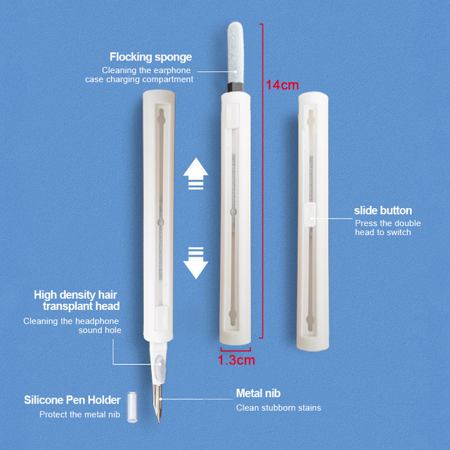 Cleaning Pen Brush Cleaner Kit Bluetooth Earphones Case Keyboard Clean Tools for Airpods Pro 1 2 Huawei Samsung XiaoMI