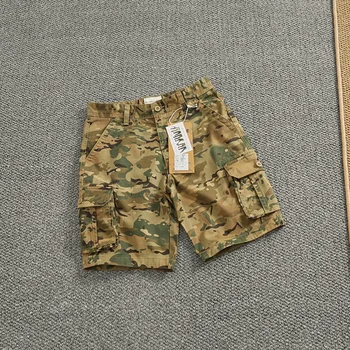 Pantaloni da lavoro mimetici per pantaloncini con tasche grandi da uomo per i nuovi sport all'aria aperta estivi e pantaloni casual di medie dimensioni a cinque punti