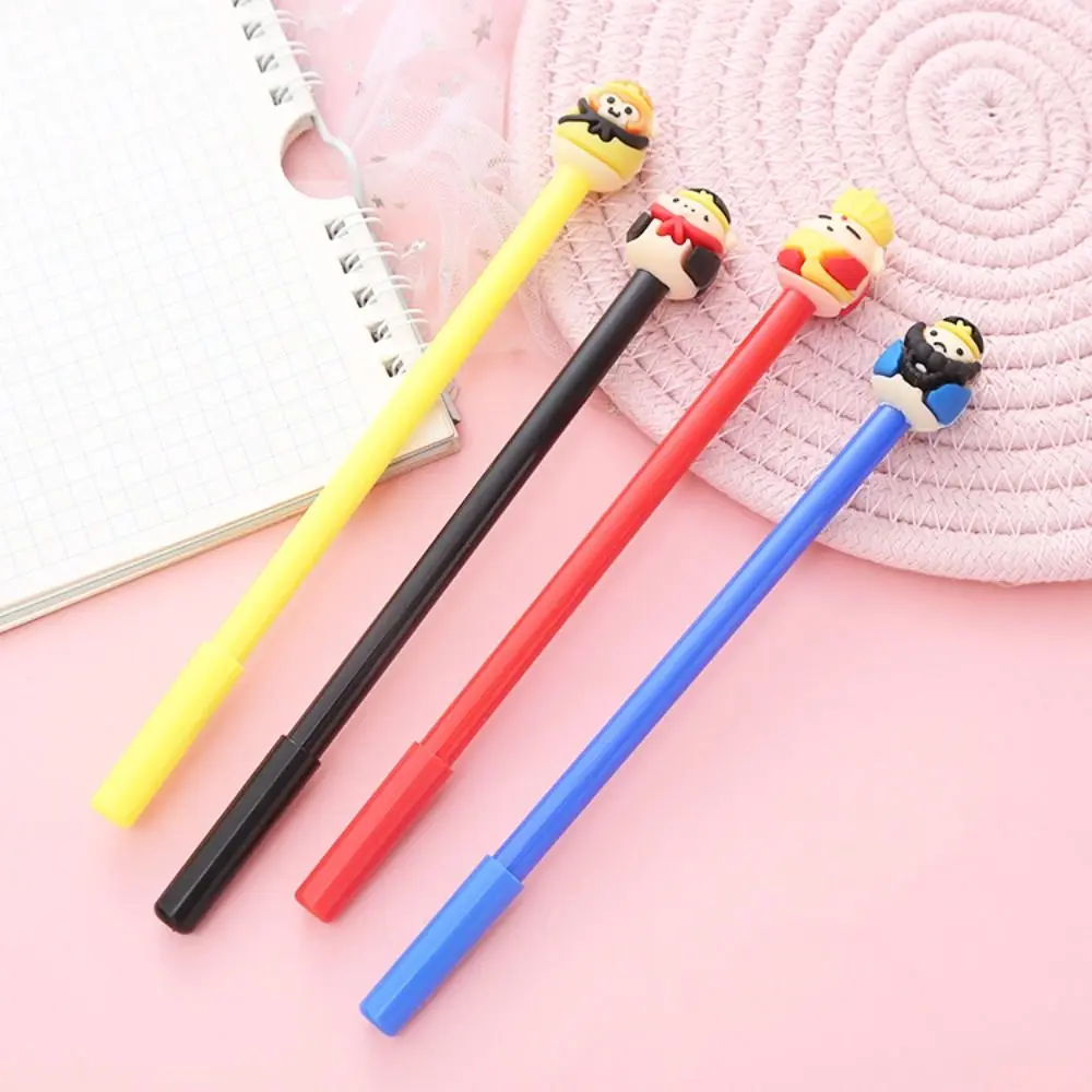 4Pcs Journey To The West Theme Neutral Gel Pens Writing Smoothly Quick-Drying Signature Pen Black Ink 0.5mm Ballpoint Pen