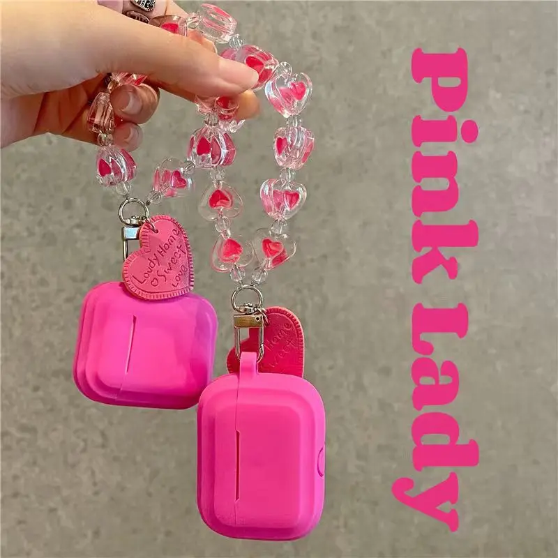 Per Airpods 1/2 Airpods Pro 2 Square Love Chain Generation Silicone Soft Shell Pro New Airpods 3 2021 Custodia Protettiva