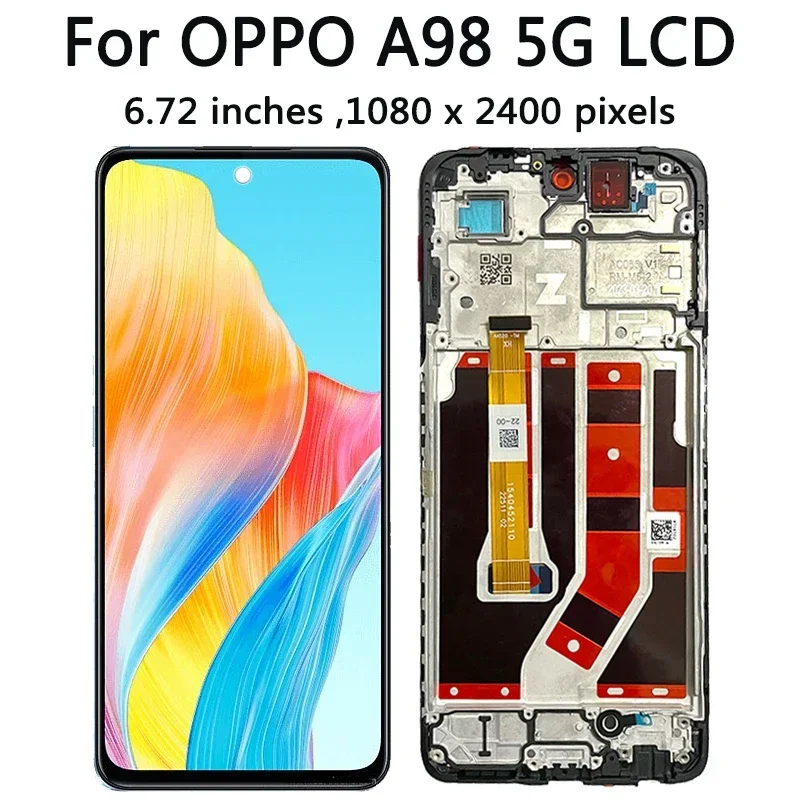 Pantalla Completa Original Con Marco LCD Y Táctil Para OPPO Reno4 5G – Negro (Service Pack