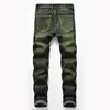 Jeans Denim Men New Green Stretch Plus Size Casual Straight Fashion Brand Classic High Quality Pants 2