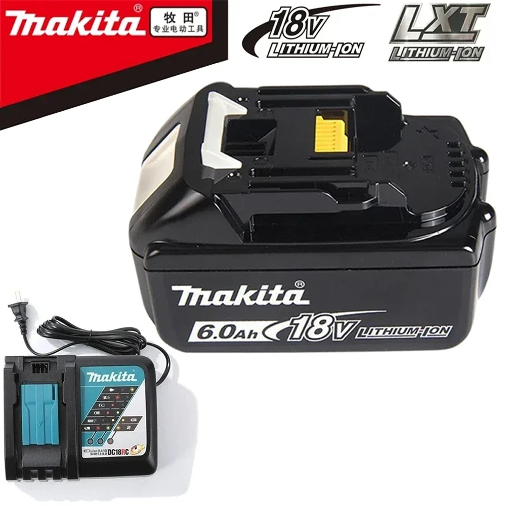 

Аккумулятор Makita 18 в, 6,0 Ач, литий-ионная сменная батарея BL1860B BL1860 BL1850, перезаряжаемый электроинструмент, литий-ионная батарея DDF486 DF488