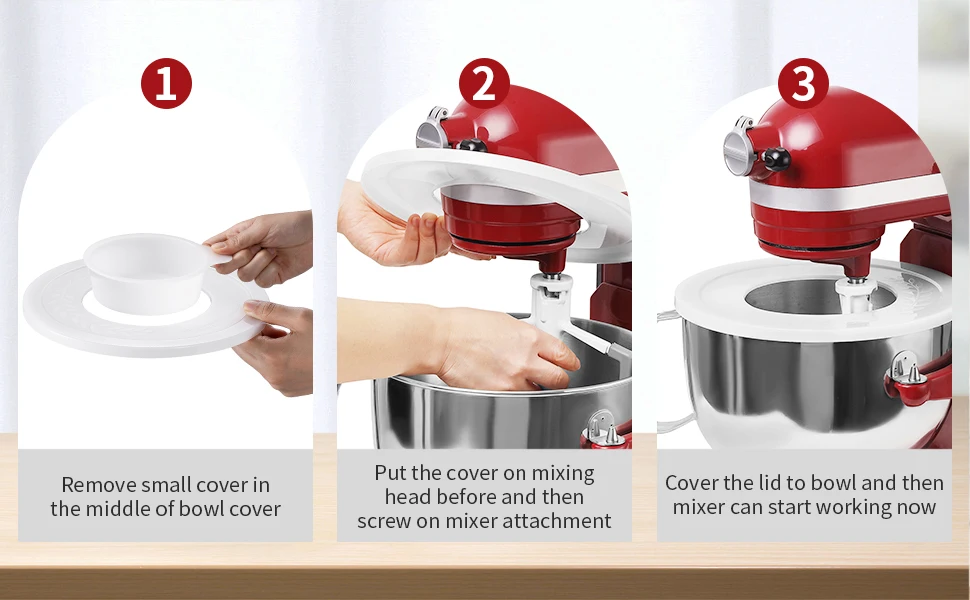 Mixers Bowl Covers for KitchenAid 5.5qt 6 Quart 7qt Bowl-Lift Stand Mixers, Mixer Lid Fits Bowl-Lift Models KV25G and KP26M1X