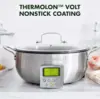 6QT Electric Skillet, Sear Saute Stir-Fry Cook Rice, Healthy Ceramic Nonstick, Dishwasher Safe Parts, Easy-to-use LED Display 2