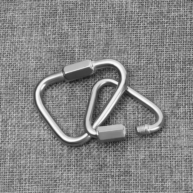 Moschettoni Triangolari Acciaio Inox 304 - 5 Pezzi M6 Per Arrampicata E Outdoor