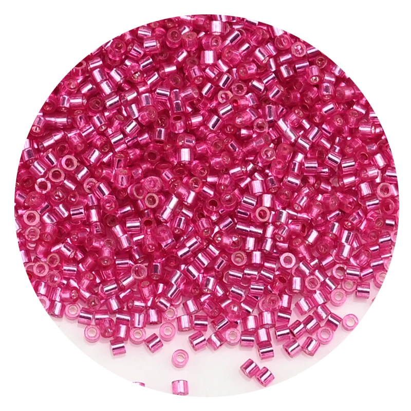 11/0 japanische silbrige Glas-Zylinderperlen für die Herstellung von Bastelschmuck, 20 Farben, 1,6 mm, silbrige, farbig gefütterte Mini-Perlen, 1111 Stück/Packung – Detail 7